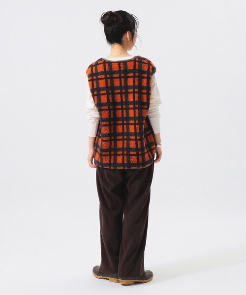 BEAMS BOY(ビームスボーイ)の「BOY ジャカード ボア プルオーバー ベスト(ベスト・レディース・オレンジ/マルチ・ONE SIZE)」の3枚目の写真
