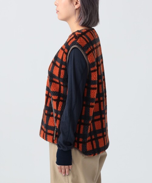 BEAMS BOY(ビームスボーイ)の「BOY ジャカード ボア プルオーバー ベスト(ベスト・レディース・オレンジ/マルチ・ONE SIZE)」の15枚目の写真