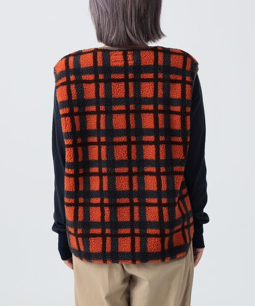 BEAMS BOY(ビームスボーイ)の「BOY ジャカード ボア プルオーバー ベスト(ベスト・レディース・オレンジ/マルチ・ONE SIZE)」の14枚目の写真