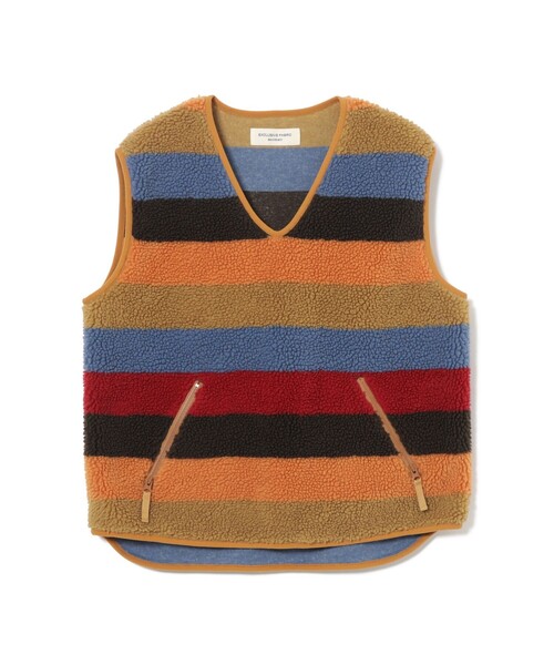 BEAMS BOY(ビームスボーイ)の「BOY ジャカード ボア プルオーバー ベスト(ベスト・レディース・オレンジ/マルチ・ONE SIZE)」の8枚目の写真