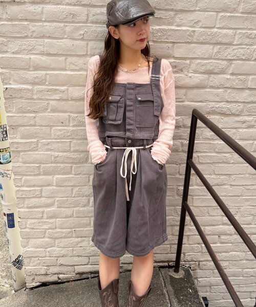 w closet(ダブルクローゼット)の「マルチWAYサロペット(その他パンツ・レディース・ブルー/イエロー/チャコールグレー/ピンク・FREE)」の1枚目の写真