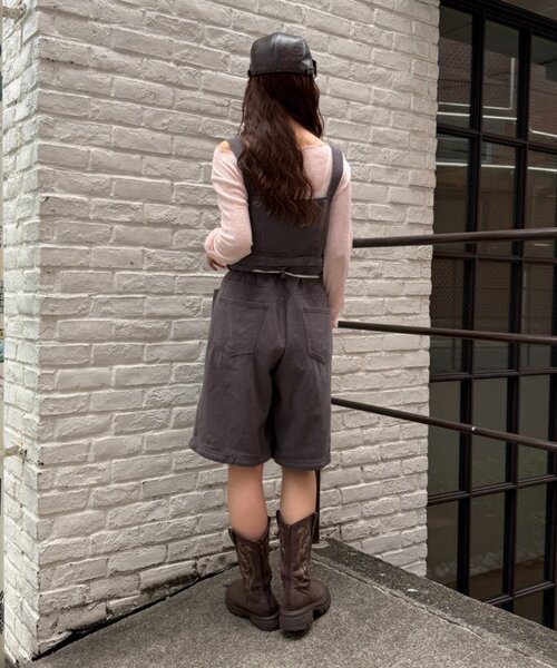 w closet(ダブルクローゼット)の「マルチWAYサロペット(その他パンツ・レディース・ブルー/イエロー/チャコールグレー/ピンク・FREE)」の12枚目の写真