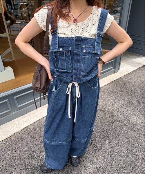 w closet(ダブルクローゼット)の「マルチWAYサロペット(その他パンツ・レディース・ブルー/イエロー/チャコールグレー/ピンク・FREE)」の15枚目の写真