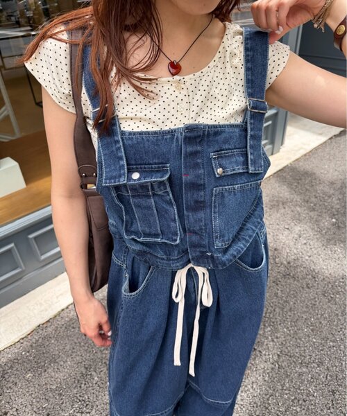 w closet(ダブルクローゼット)の「マルチWAYサロペット(その他パンツ・レディース・ブルー/イエロー/チャコールグレー/ピンク・FREE)」の16枚目の写真