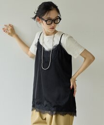 【Noka】サテンレースキャミチュニック《WEB限定》
