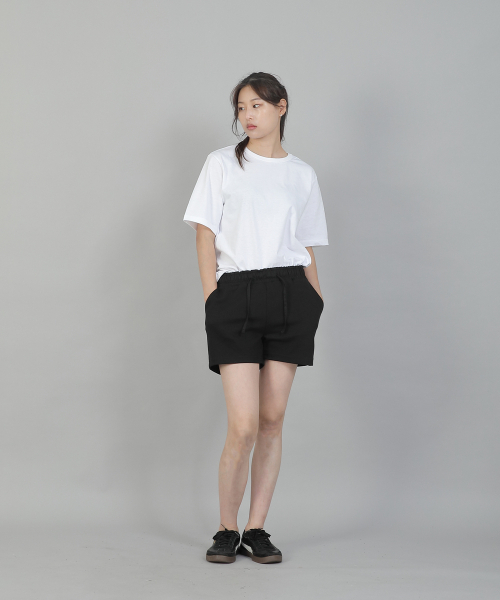 SAINTCREW(セントクルー)の「オーバーサイズソフトRネック半袖TシャツRSM-8A10ホワイト(Tシャツ/カットソー・レディース・その他・FREE)」の3枚目の写真