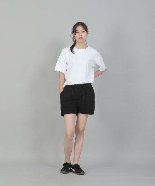 SAINTCREW(セントクルー)の「オーバーサイズソフトRネック半袖TシャツRSM-8A10ホワイト(Tシャツ/カットソー・レディース・その他・FREE)」の4枚目の写真