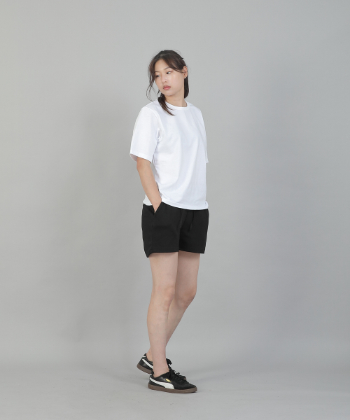 SAINTCREW(セントクルー)の「オーバーサイズソフトRネック半袖TシャツRSM-8A10ホワイト(Tシャツ/カットソー・レディース・その他・FREE)」の8枚目の写真