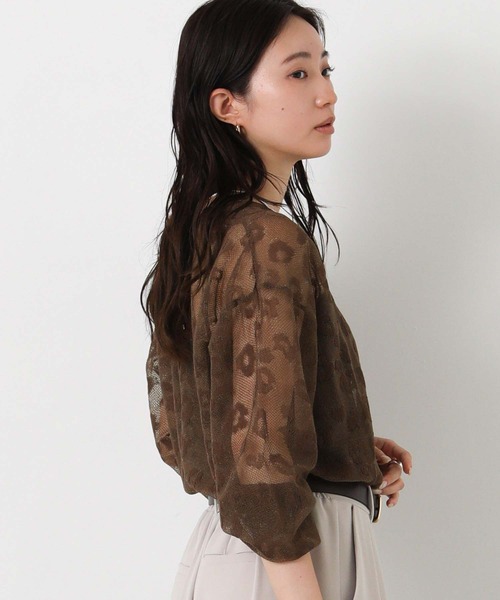 Gready Brilliant(グレディブリリアン)の「麻タッチレオパードジャガードニット(ニット/セーター・レディース・ブラック/ブラウン・38)」の8枚目の写真