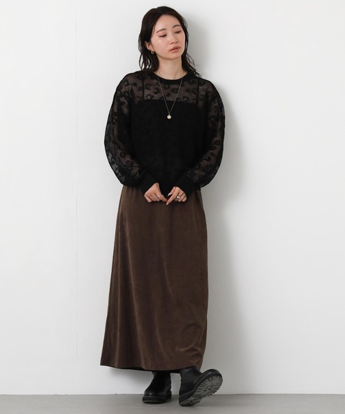 Gready Brilliant(グレディブリリアン)の「麻タッチレオパードジャガードニット(ニット/セーター・レディース・ブラック/ブラウン・38)」の11枚目の写真