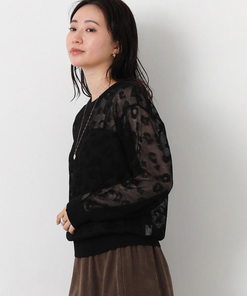 Gready Brilliant(グレディブリリアン)の「麻タッチレオパードジャガードニット(ニット/セーター・レディース・ブラック/ブラウン・38)」の16枚目の写真
