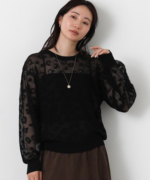 Gready Brilliant(グレディブリリアン)の「麻タッチレオパードジャガードニット(ニット/セーター・レディース・ブラック/ブラウン・38)」の18枚目の写真