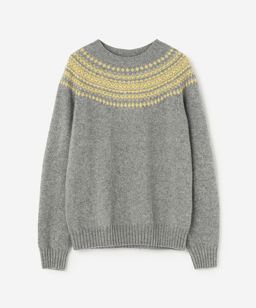 Morris & Sons(モリスアンドサンズ)の「MORRIS & SONS | ジーロンラム チャンキーノルディックセーター WOMEN(ニット/セーター・レディース・パープル系その他/グレー系その他/ホワイト系その他5・F)」の14枚目の写真