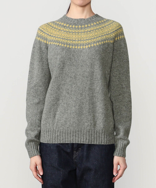 Morris & Sons(モリスアンドサンズ)の「MORRIS & SONS | ジーロンラム チャンキーノルディックセーター WOMEN(ニット/セーター・レディース・パープル系その他/グレー系その他/ホワイト系その他5・F)」の10枚目の写真