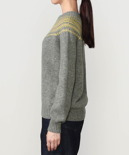 Morris & Sons(モリスアンドサンズ)の「MORRIS & SONS | ジーロンラム チャンキーノルディックセーター WOMEN(ニット/セーター・レディース・パープル系その他/グレー系その他/ホワイト系その他5・F)」の11枚目の写真