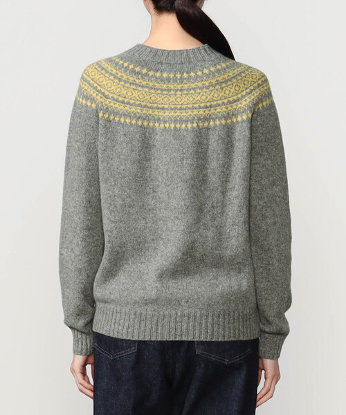 Morris & Sons(モリスアンドサンズ)の「MORRIS & SONS | ジーロンラム チャンキーノルディックセーター WOMEN(ニット/セーター・レディース・パープル系その他/グレー系その他/ホワイト系その他5・F)」の12枚目の写真
