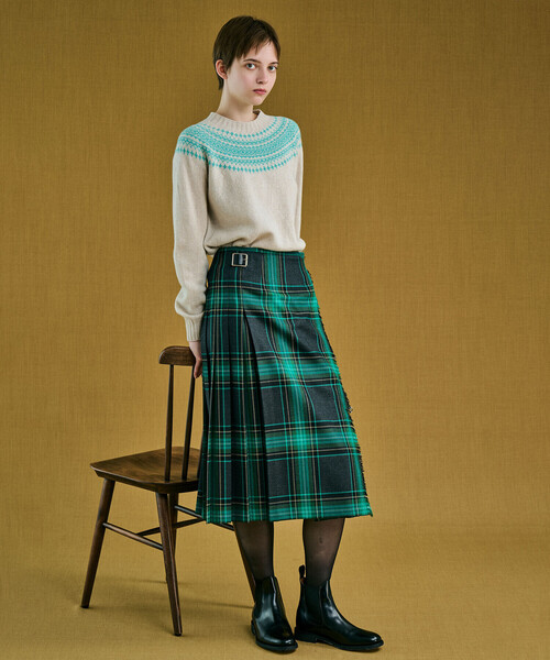 Morris & Sons(モリスアンドサンズ)の「MORRIS & SONS | ジーロンラム チャンキーノルディックセーター WOMEN(ニット/セーター・レディース・パープル系その他/グレー系その他/ホワイト系その他5・F)」の6枚目の写真