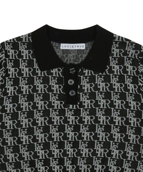 LUVISTRUE(ラヴイズトゥルー)の「GV COLLAR KNIT(BLACK)(ポロシャツ・レディース・その他・FREE)」の4枚目の写真