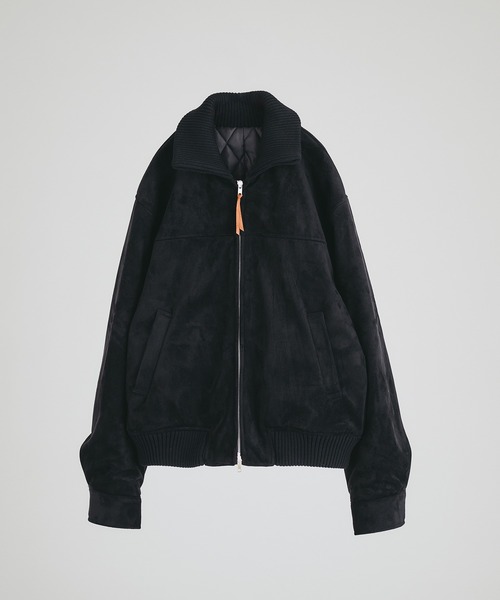 SELLE GLANT(セレグランテ)の「SUEDE-LIKE QUILTED ZIP BLOUSON / スエードライクキルティングジップブルゾン(ブルゾン・メンズ・チャコールグレー/ダークブラウン/ブラック/キャメル・MEDIUM/LARGE/SMALL)」の21枚目の写真