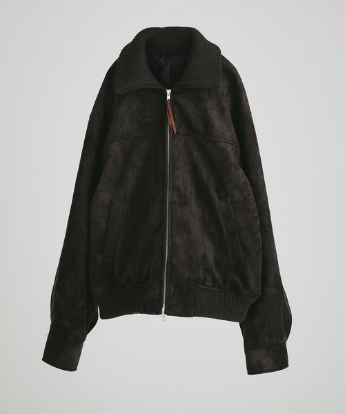 SELLE GLANT(セレグランテ)の「SUEDE-LIKE QUILTED ZIP BLOUSON / スエードライクキルティングジップブルゾン(ブルゾン・メンズ・チャコールグレー/ダークブラウン/ブラック/キャメル・MEDIUM/LARGE/SMALL)」の22枚目の写真