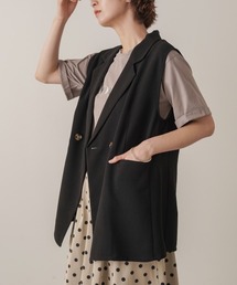 シルクライクダブルジレ