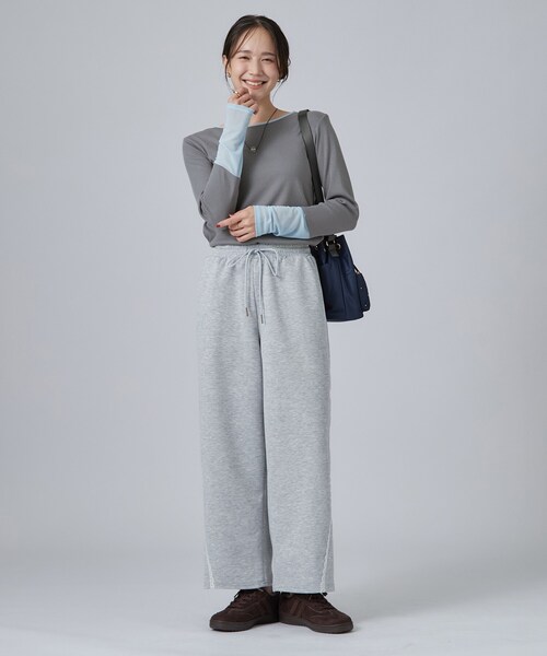 SHOO・LA・RUE(シューラルー)の「【S-LL/洗濯機可】コーデの幅広がる お袖チュールトップス(Tシャツ/カットソー・レディース・キャメル/ブラック系/ホワイト系1/グレー系その他・04/02/03/01)」の22枚目の写真