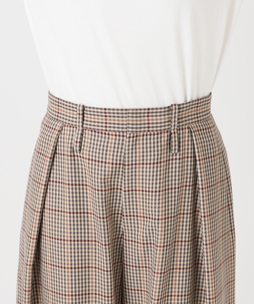 Spick & Span(スピックアンドスパン)の「《追加 / 一部店舗+WEB限定》Checked Barrel-leg Trousers(スラックス・レディース・ベージュ・38/36)」の7枚目の写真