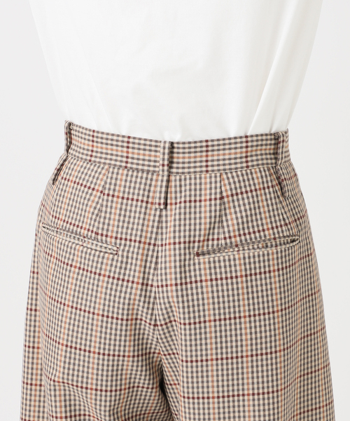 Spick & Span(スピックアンドスパン)の「《追加 / 一部店舗+WEB限定》Checked Barrel-leg Trousers(スラックス・レディース・ベージュ・38/36)」の8枚目の写真