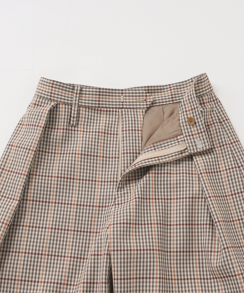 Spick & Span(スピックアンドスパン)の「《追加 / 一部店舗+WEB限定》Checked Barrel-leg Trousers(スラックス・レディース・ベージュ・38/36)」の12枚目の写真