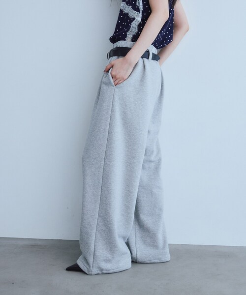 CODE A(コードエー)の「UKI UKI*CODE A|volume sweat pants(その他パンツ・レディース・グレー/ブラック・38/36)」の13枚目の写真