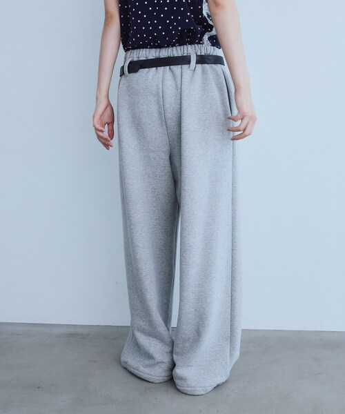 CODE A(コードエー)の「UKI UKI*CODE A|volume sweat pants(その他パンツ・レディース・グレー/ブラック・38/36)」の14枚目の写真