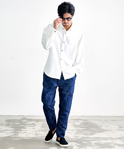 CavariA(キャバリア)の「『CavariA/キャバリア』ジャガードデニムパンツ(デニムパンツ・メンズ・ブルー系2/ブルー系1・M/L/XL)」の6枚目の写真