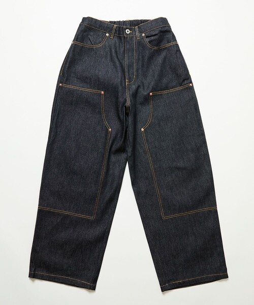 VISION STREET WEAR（ヴィジョンストリートウェア）の「VISION STREET WEAR/ヴィジョンストリートウェアー 限定展開 Rigid Double Knee PT / リジット ダブルニーパンツ（デニムパンツ・メンズ・インディゴブルー/ブラック・LARGE/X-LARGE/MEDIUM）」の3枚目の写真