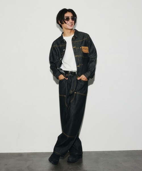 VISION STREET WEAR（ヴィジョンストリートウェア）の「VISION STREET WEAR/ヴィジョンストリートウェアー 限定展開 Rigid Double Knee PT / リジット ダブルニーパンツ（デニムパンツ・メンズ・インディゴブルー/ブラック・LARGE/X-LARGE/MEDIUM）」の16枚目の写真