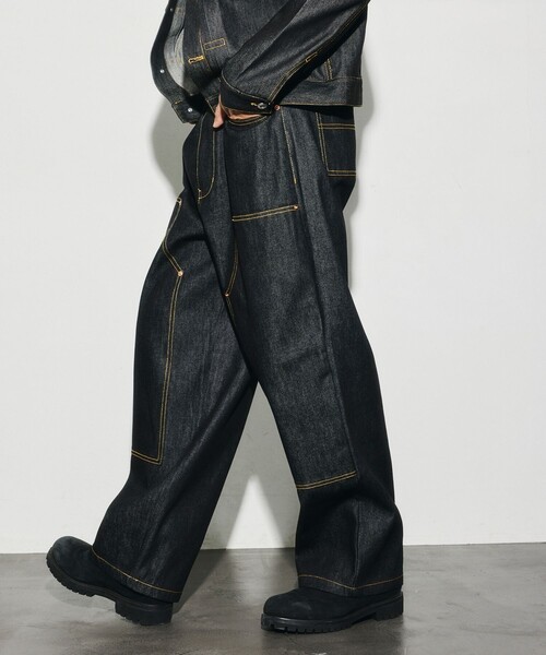VISION STREET WEAR（ヴィジョンストリートウェア）の「VISION STREET WEAR/ヴィジョンストリートウェアー 限定展開 Rigid Double Knee PT / リジット ダブルニーパンツ（デニムパンツ・メンズ・インディゴブルー/ブラック・LARGE/X-LARGE/MEDIUM）」の19枚目の写真