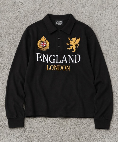 SPINNS(スピンズ)の「短丈長袖ニットポロシャツ/刺繍グリフォンロゴ(ポロシャツ・メンズ・レッド/ネイビー/ブラック/ホワイト・ONESIZE)」の6枚目の写真