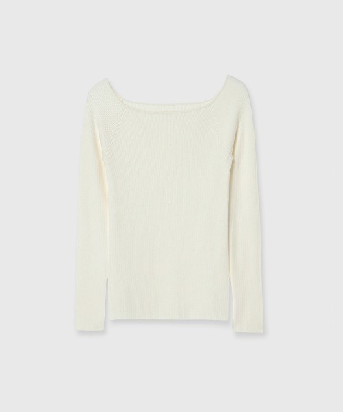 anuans（アニュアンス）の「【WEB限定】シルクカシミヤブレンドフィットリブボートネックリブニット（ニット/セーター・レディース・アイボリー/ブラック/グレー・FREE）」の14枚目の写真