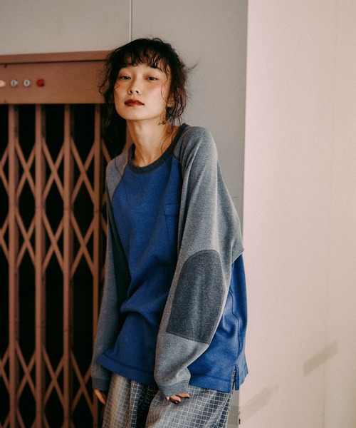 niko and...（ニコアンド）の「[MODE NORM CORE] ふわスムースラグランプルオーバー（Tシャツ/カットソー・レディース・ナチュラル/チャコール/ブルー・MEDIUM/LARGE）」の3枚目の写真