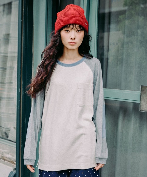 niko and...（ニコアンド）の「[MODE NORM CORE] ふわスムースラグランプルオーバー（Tシャツ/カットソー・レディース・ナチュラル/チャコール/ブルー・MEDIUM/LARGE）」の19枚目の写真