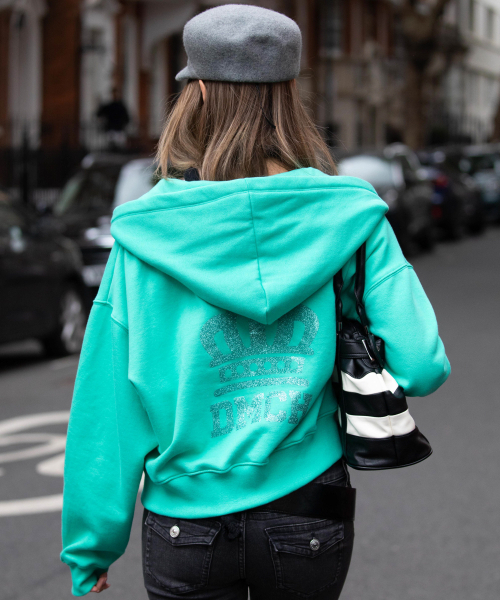 DIMANCHE(ディマンシュ)の「Crown Logo Hoodie (green)(パーカー・レディース・その他・FREE)」の1枚目の写真