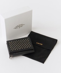 CALEE（キャリー）の「CALEE/キャリー ROUND STUDS LEATHER MULTI WALLET ラウンド スタッズ レザー マルチ ウォレット コンパクト アメカジ バイカー ロック メンズ ヴィンテージ 2026秋冬（財布）」