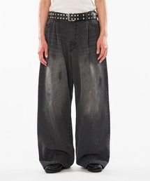 ASSORT DESIGN TUCK WIDE DENIM PANTS／アソートデザインタックワイドデニムパンツ
