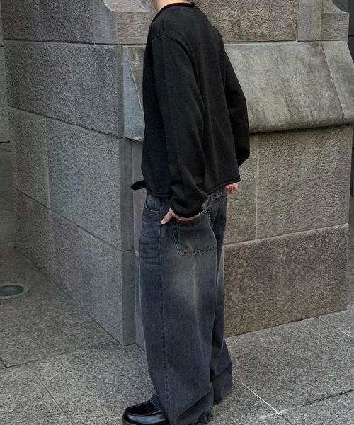 kutir(クティール)の「ASSORT DESIGN TUCK WIDE DENIM PANTS/アソートデザインタックワイドデニムパンツ(デニムパンツ・メンズ・ダークブラック/ブラック/インディゴブルー/ブラック系/ブルー系・LARGE/MEDIUM/SMALL)」の22枚目の写真