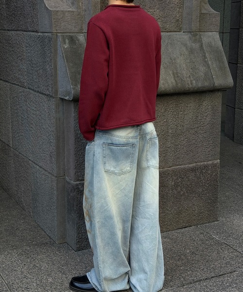 kutir(クティール)の「ASSORT DESIGN TUCK WIDE DENIM PANTS/アソートデザインタックワイドデニムパンツ(デニムパンツ・メンズ・ダークブラック/ブラック/インディゴブルー/ブラック系/ブルー系・LARGE/MEDIUM/SMALL)」の15枚目の写真