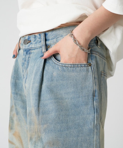 kutir(クティール)の「ASSORT DESIGN TUCK WIDE DENIM PANTS/アソートデザインタックワイドデニムパンツ(デニムパンツ・メンズ・ダークブラック/ブラック/インディゴブルー/ブラック系/ブルー系・LARGE/MEDIUM/SMALL)」の11枚目の写真