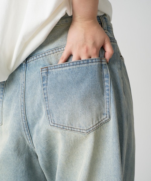 kutir(クティール)の「ASSORT DESIGN TUCK WIDE DENIM PANTS/アソートデザインタックワイドデニムパンツ(デニムパンツ・メンズ・ダークブラック/ブラック/インディゴブルー/ブラック系/ブルー系・LARGE/MEDIUM/SMALL)」の13枚目の写真