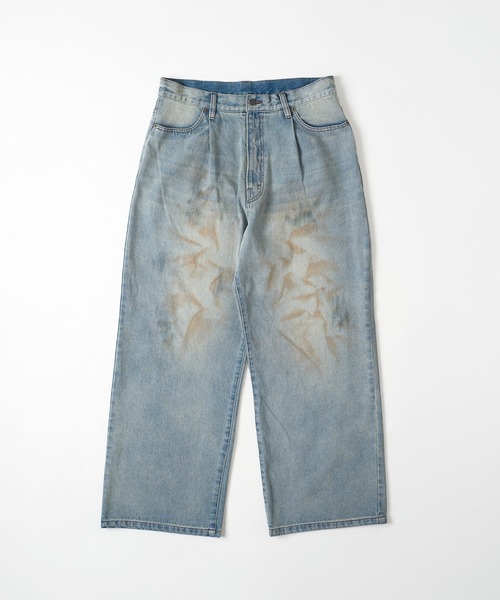 kutir(クティール)の「ASSORT DESIGN TUCK WIDE DENIM PANTS/アソートデザインタックワイドデニムパンツ(デニムパンツ・メンズ・ダークブラック/ブラック/インディゴブルー/ブラック系/ブルー系・LARGE/MEDIUM/SMALL)」の6枚目の写真