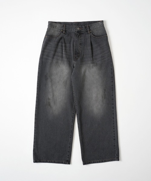 kutir(クティール)の「ASSORT DESIGN TUCK WIDE DENIM PANTS/アソートデザインタックワイドデニムパンツ(デニムパンツ・メンズ・ダークブラック/ブラック/インディゴブルー/ブラック系/ブルー系・LARGE/MEDIUM/SMALL)」の7枚目の写真