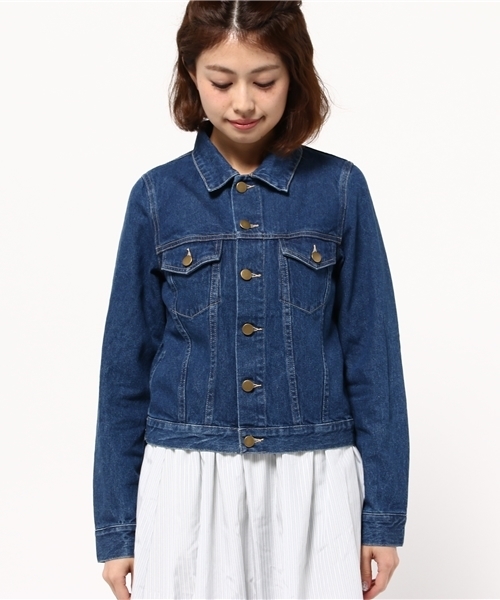 Chico(チコ)の「デニムGジャン(デニムジャケット・レディース・ネイビー/ブルー・FREE)」の9枚目の写真