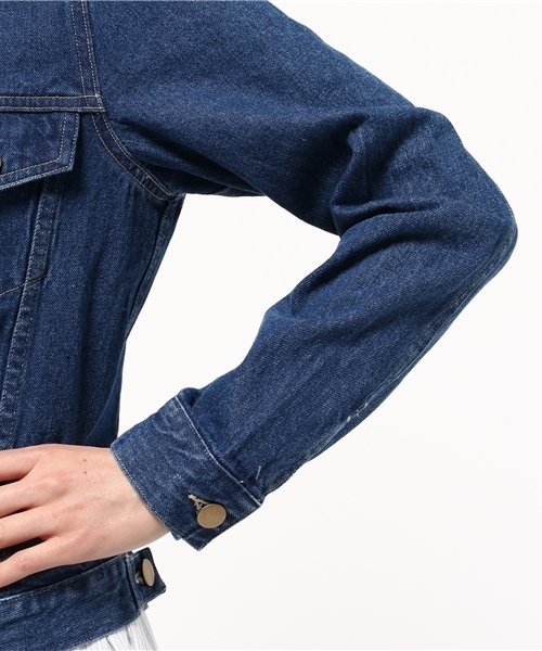 Chico(チコ)の「デニムGジャン(デニムジャケット・レディース・ネイビー/ブルー・FREE)」の4枚目の写真